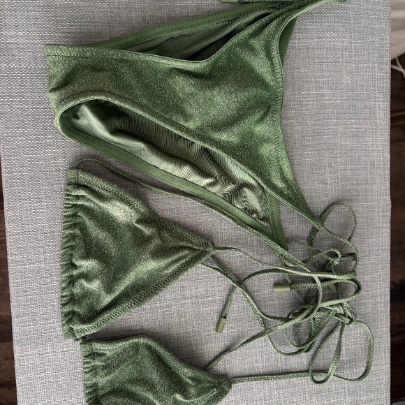 triangl swimwear Other - NWT - Triangl Green Sparkle Bikini